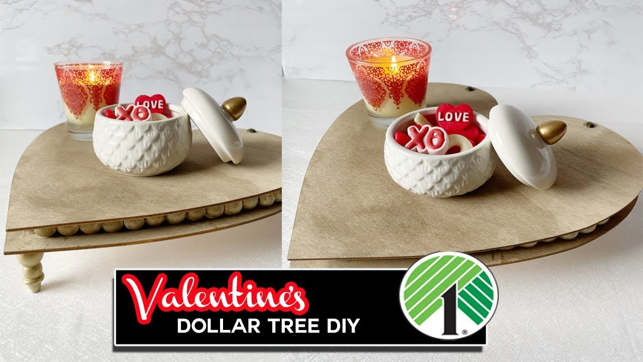 Dollar Tree DIY: Valentine heart stand