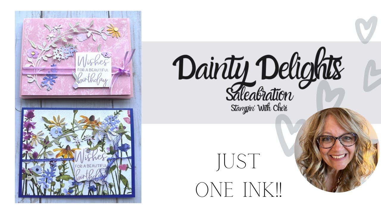 Don't Miss OUT Dainty Delights & More: Create a Garden Card With Just 1 Ink Pad