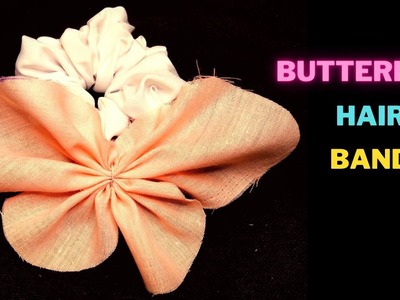 Easy Butterfly Hair Band Making | How to Make Scrunchies At Home | Scrunchies | Hair Band Making DIY