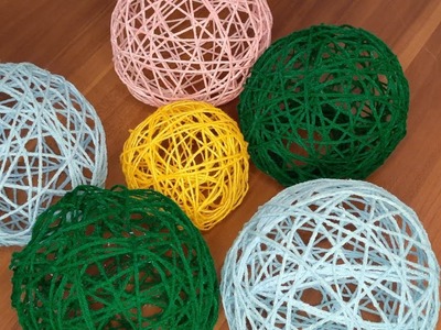 Easy Craft Ideas | Home decorating Ideas | Ullan Thread & Balloon Craft | Handmade Tree Craft Making