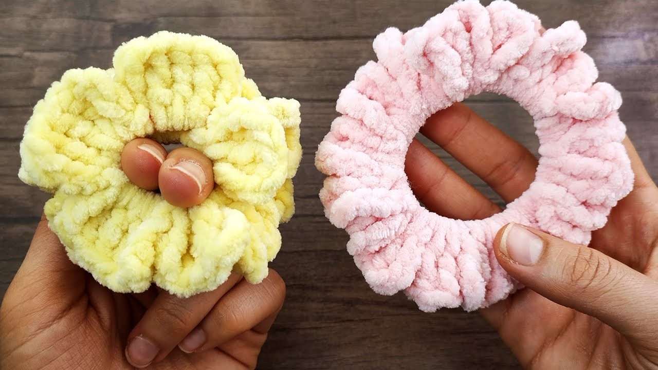 ???? Fantastic Crochet Hair Tie with Puffy Yarn | ???? Very Fast Idea for Crochet Gifts