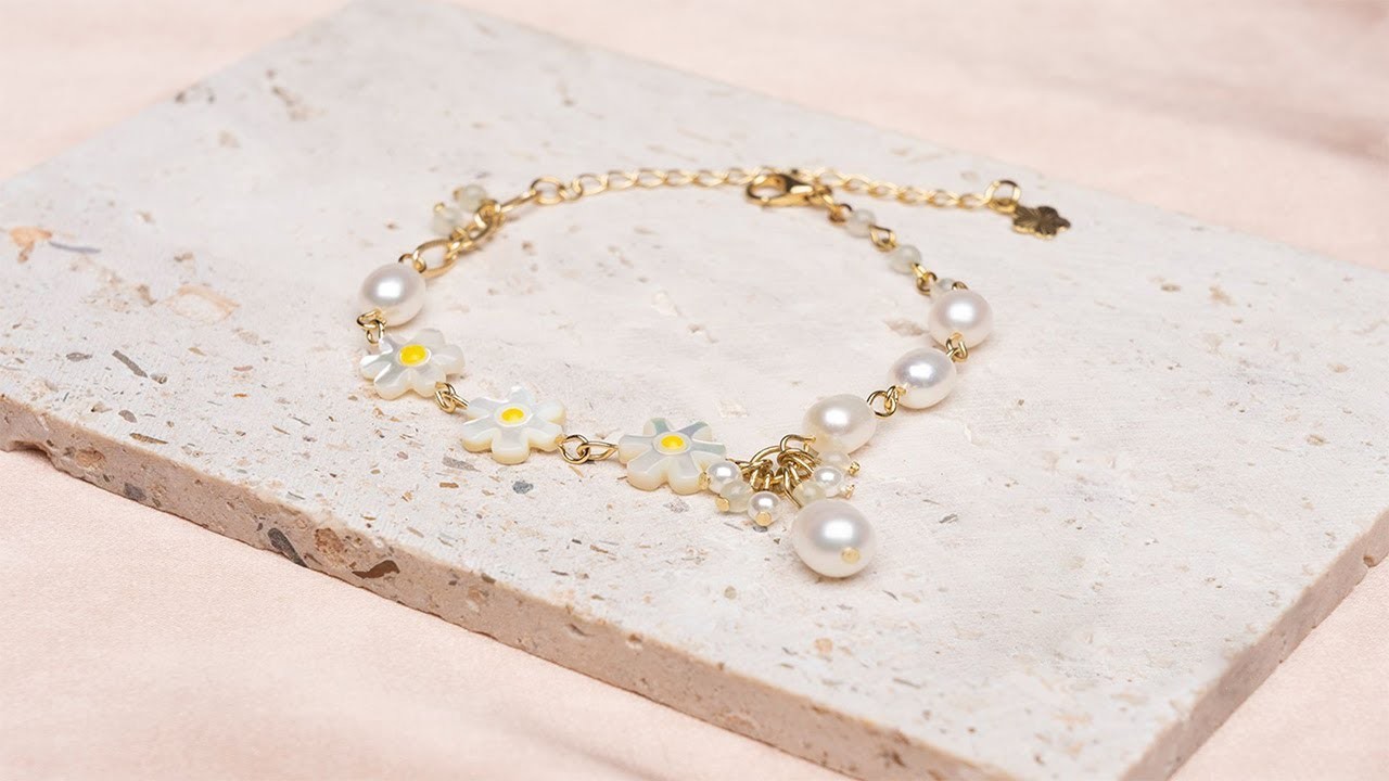 Fresh Daisy Pearl Bracelet——Jewelry crafted by hand-customjewelry