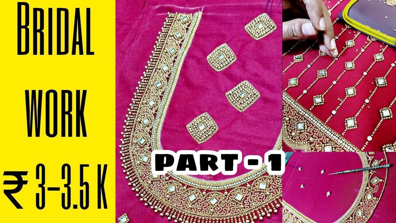 Grand aari sleeve work design  | line pattern method | tutorial in tamil | price range above 3k