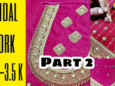 Grand aari sleeve work design | PART 2 | Aari work in Tamil | price range above 3k