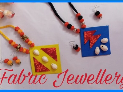 Handmade Jewellery Making Tutorial ll Fabric Jewellery l Cowrie Jewellery l DIY l Designer Necklace