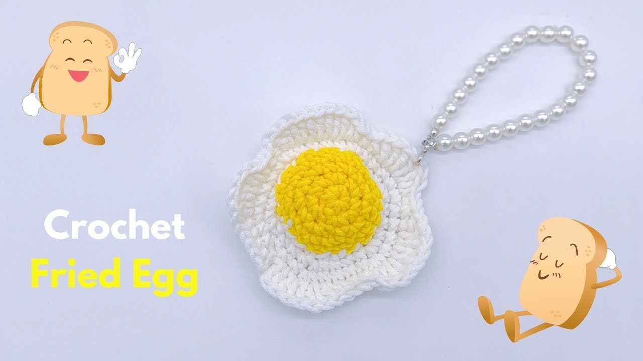 ???? How to Crochet Fried Egg | Crochet Keychain Tutorial | DIY