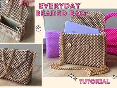 How to make a beaded everyday bag. Step-by-step tutorial