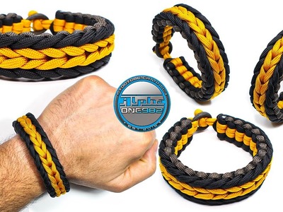 How to Make a Paracord Bracelet Wide Endless Falls Without Buckle Knot Tutorial DIY