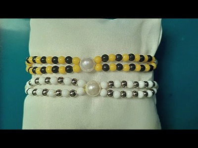 How to make a simple pearl bracelet