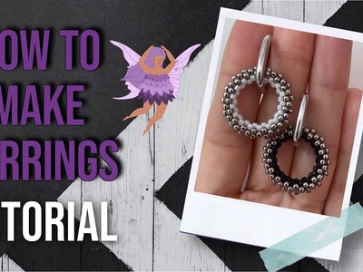 How to make adorable earrings. Jewelry tutorial. Earrings Congo.