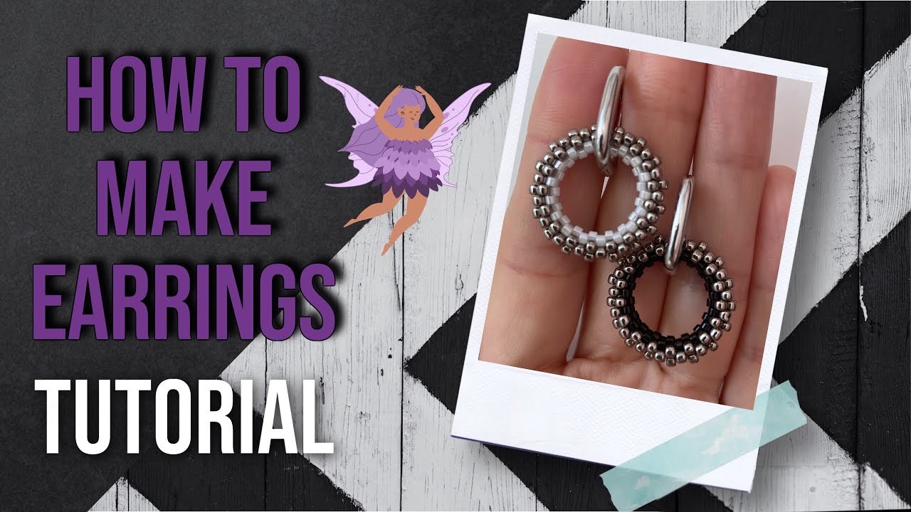 How to make adorable earrings. Jewelry tutorial. Earrings Congo.