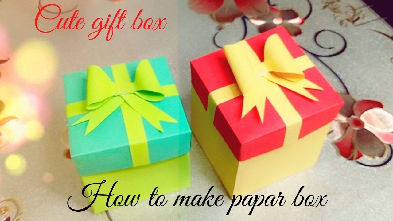 How to make cute papar gift box DIY papar square box , origami box