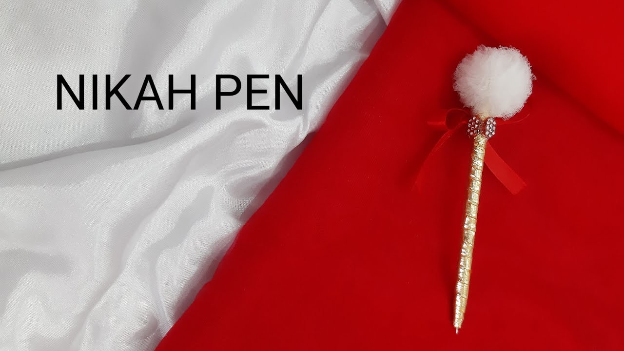 HOW TO MAKE NIKAH PEN AT HOME❤|DIY NIKAH PEN IDEAS