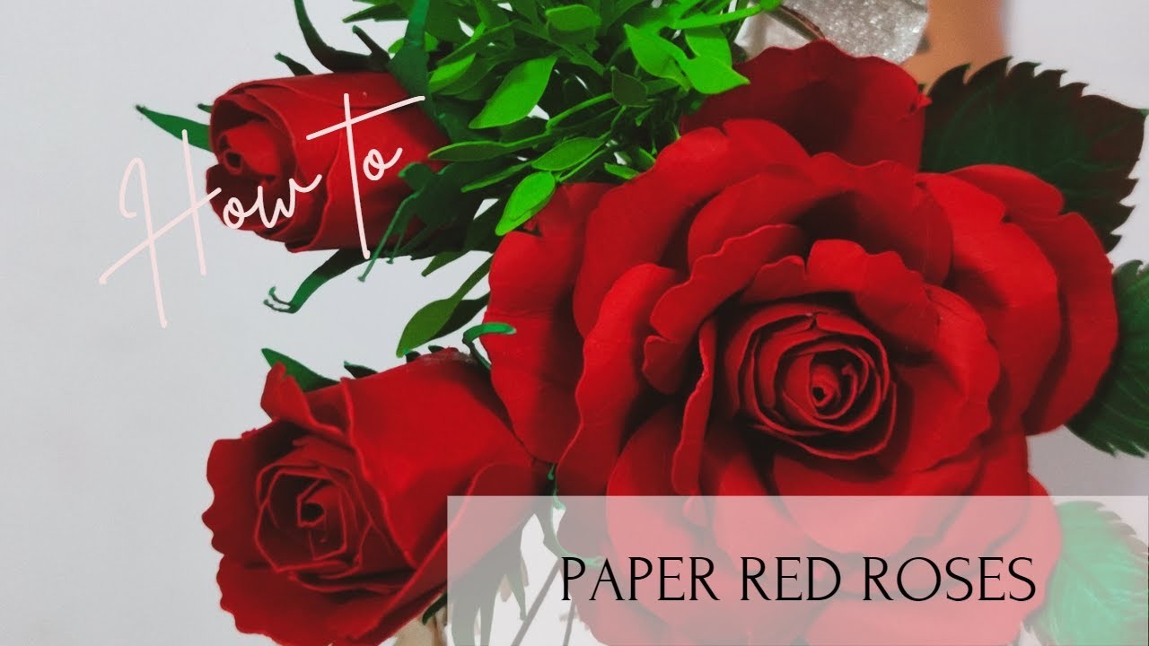 How to make Paper Roses for Valentines and Anniversary Gift | DIY Paper Project | Paper Flower