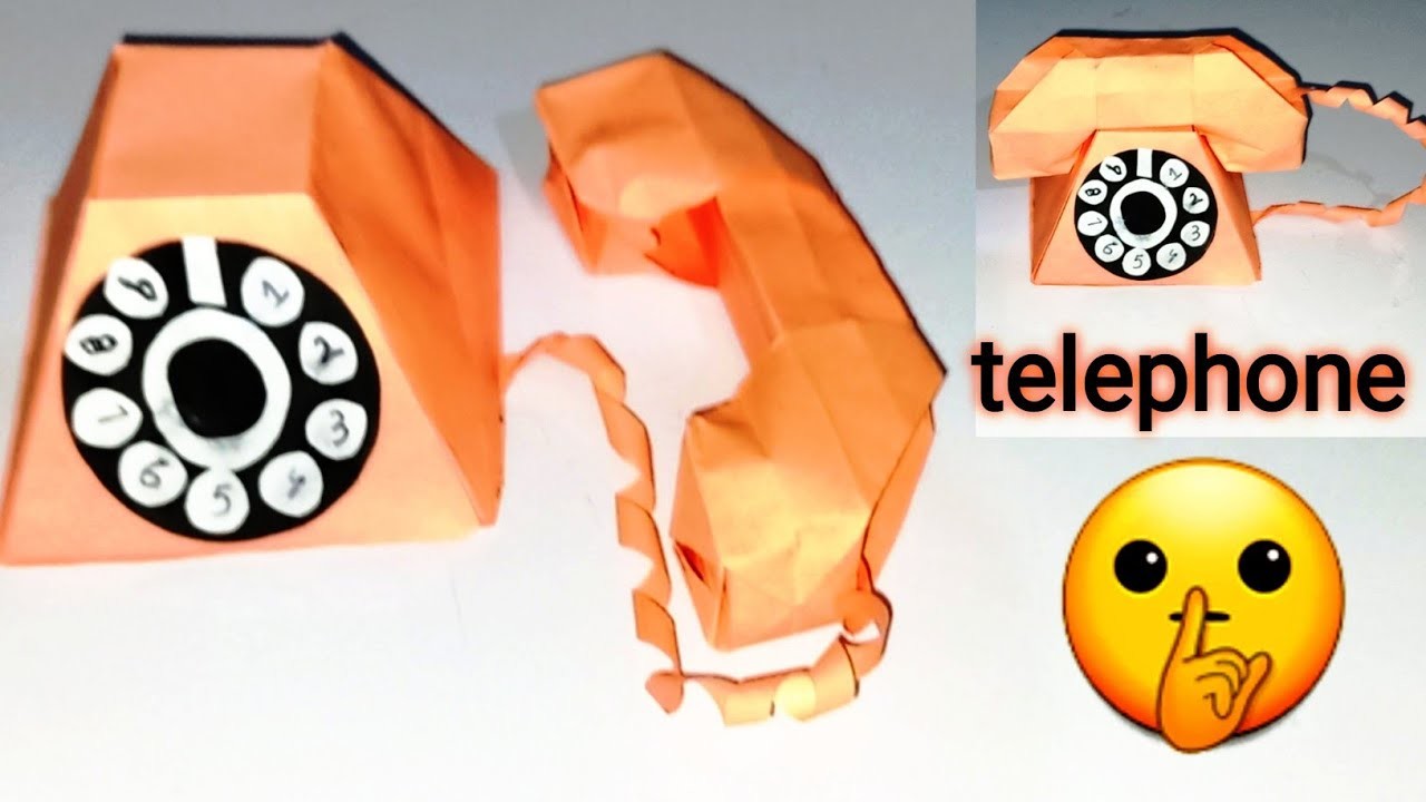 How to make paper telephone | diy miniature telephone paper