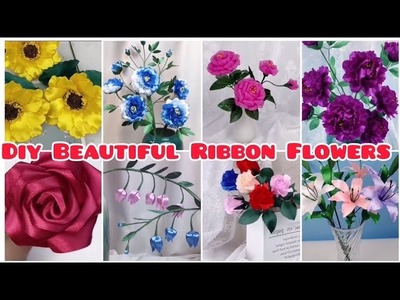 How to Make Ribbon Flowers. DIY Ribbon Flowers. Handmade Ribbon Flowers Easy Tutorial.