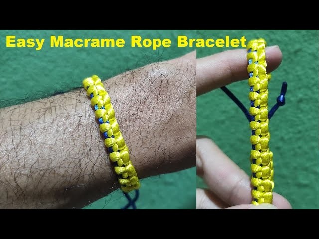 How To Make Rope Bracelet - Easy Macrame Rope Bracelet - Simple DIY Rope Bracelet Tutorial