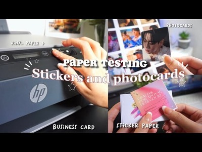 Hp smart plus printer 515,  BTS photocard, stickers, business card