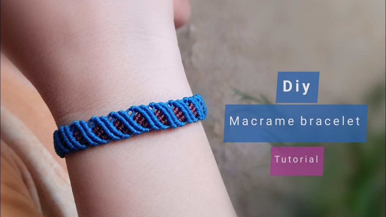 Macramé bracelet|macrame 2 colors bracelet|tutorial|diy