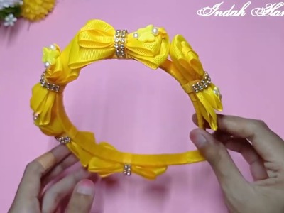 Make a pretty yellow headband - DIY