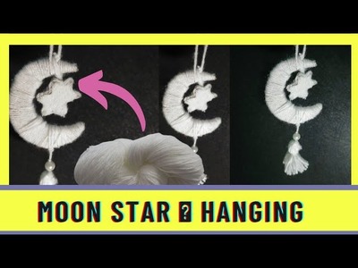 Moon ???? star ⭐ hanging making| Bhava's hand touch craftsss| #cute #woolencraft #crafts #diy