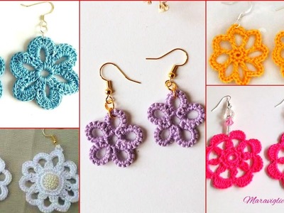 Most beautiful stylish crochet earrings.Amazing crochet earrings design ideas