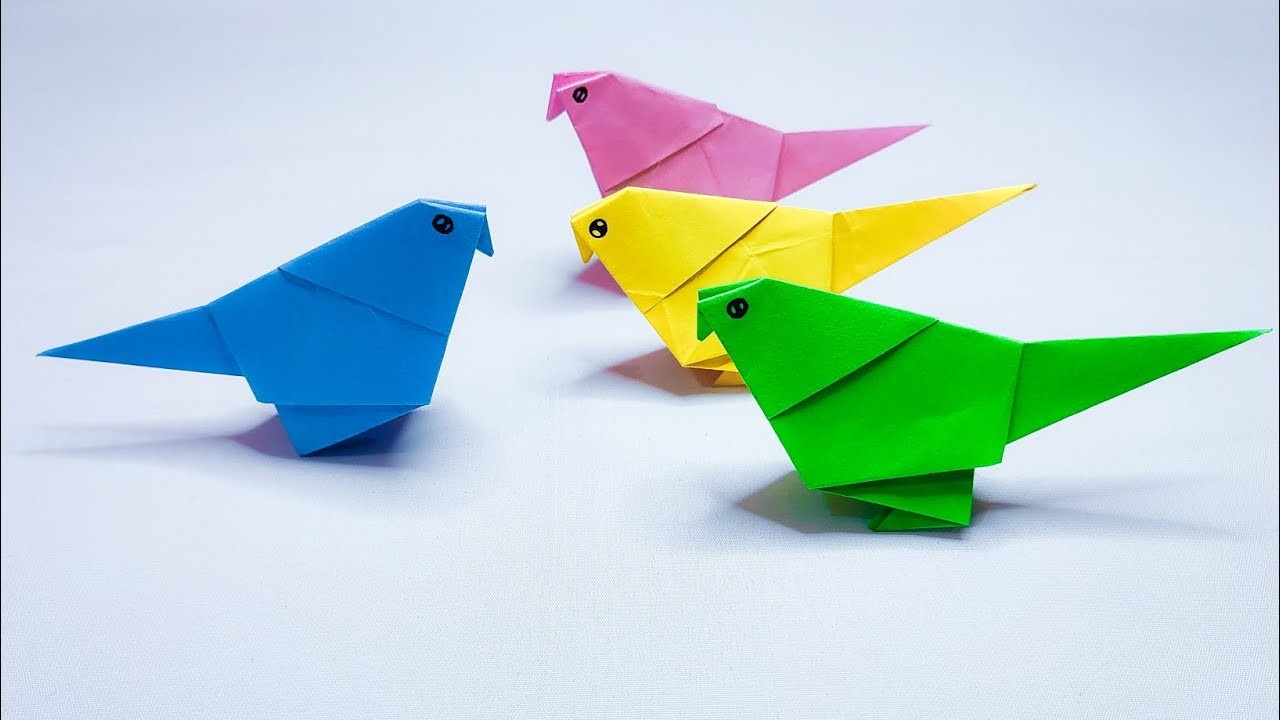 Origami Bird | Very easy ! how to make paper bird #diy #origami #craft #birds #paperbird  #howto