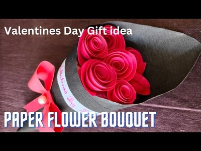 Paper flower bouquet.Valentines day gift idea.B'day gift idea.#diy #trending video