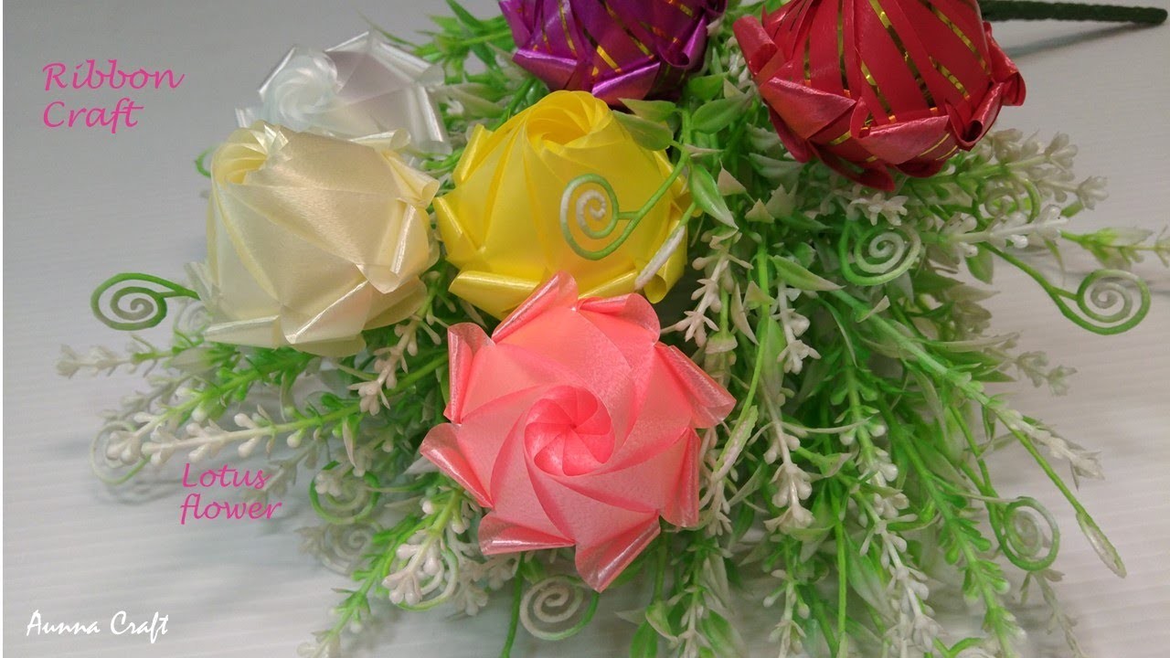 Ribbon Craft Flower Lotus Diy Ribbon Craft Handmade