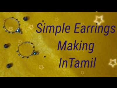Simple Earrings Making In Tamil. DIY. Ring Earrings Making