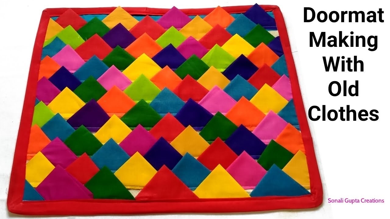 Super Easy Doormat Idea.Door mat.Paydan Banane Ka Tarika.Doormat Making At HomeWith Old Clothes.Mats