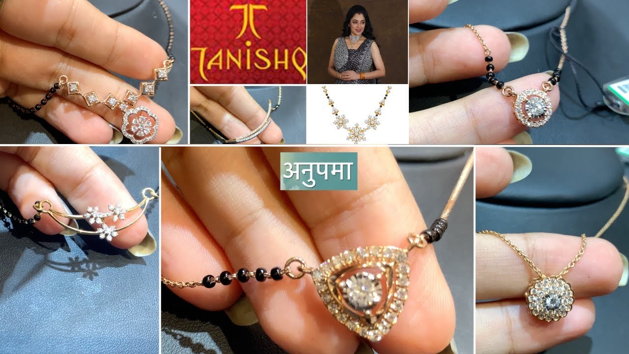 Tanishq Latest Anupama style diamond studded mangalsutra  with weight, price and code in detail ????????