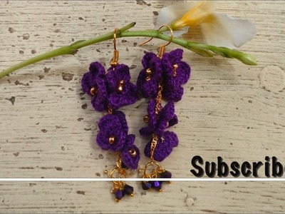 VaRu’s Purple Crochet Earring #crochet #earrings