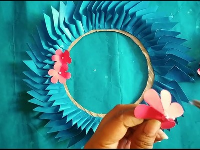 Beautiful -Paper-Flower Wall Hanging. Diy paper wall mate. Paper flower wall decoration
