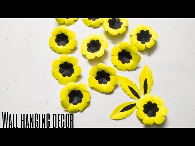 Beautiful paper flower wall hanging idea ||DIY paper craft wall decor || Crafty Girl Studio