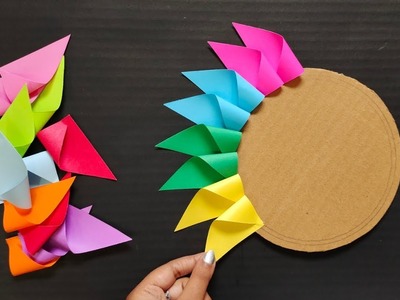 Beautiful wall hanging ideas.paper wallmate.paper flower wall hanging.কাগজের ফুল.wall hanging crafts