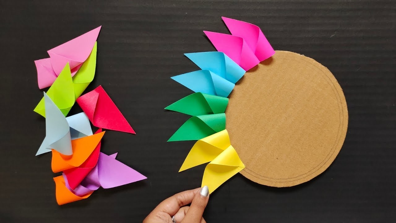 Beautiful wall hanging ideas.paper wallmate.paper flower wall hanging.কাগজের ফুল.wall hanging crafts