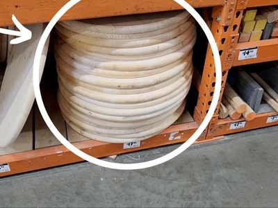 Buy a wood round at Home Depot for this GENIUS idea!