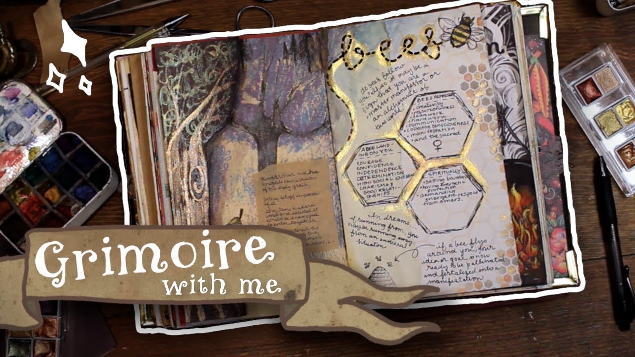 Confront the Darkness & Bee Magick - Grimoire With Me Time-lapse (voiceover)
