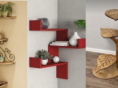 Corner shelf design iedeas, Corner book shelf iedea, diy corner shelf #homedecoration #cornershelf