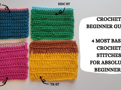 Crochet Beginner Guide: Basic Stitches For Absolute Beginners | Tutorial, DIY,  Learn, Learning