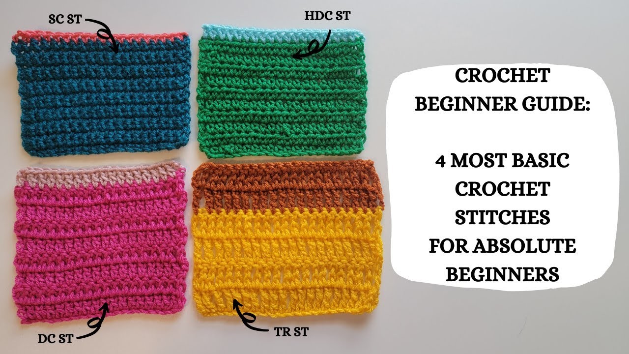 Crochet Beginner Guide: Basic Stitches For Absolute Beginners | Tutorial, DIY,  Learn, Learning