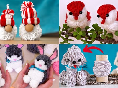 DIY 4 CUTE IDEAS | Amazing Yarn Craft Ideas - Super Easy Craft Ideas with Wool