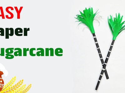 DIY Paper sugarcane |Pongal Decoration ideas | Easy Pongal Craft ideas |Sankranthi Crafts for kids|