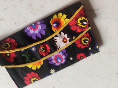 Diy Purse with 3 pocket cutting and stitching