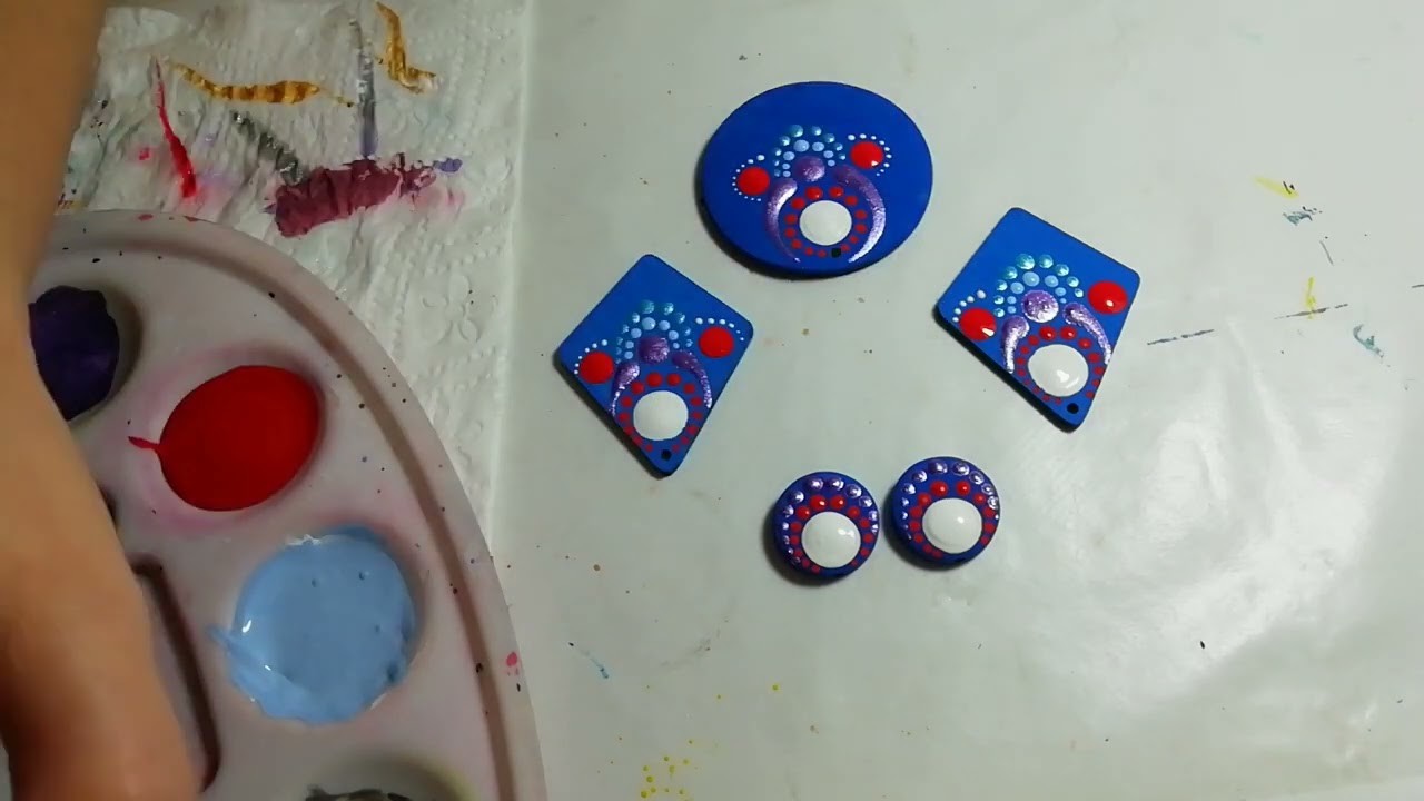 Dot painting mandala Acrylic Tutorial for beginners.