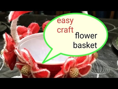 #easy #art and craft. best out of waste ideas. easy craft flower basket #diy #video