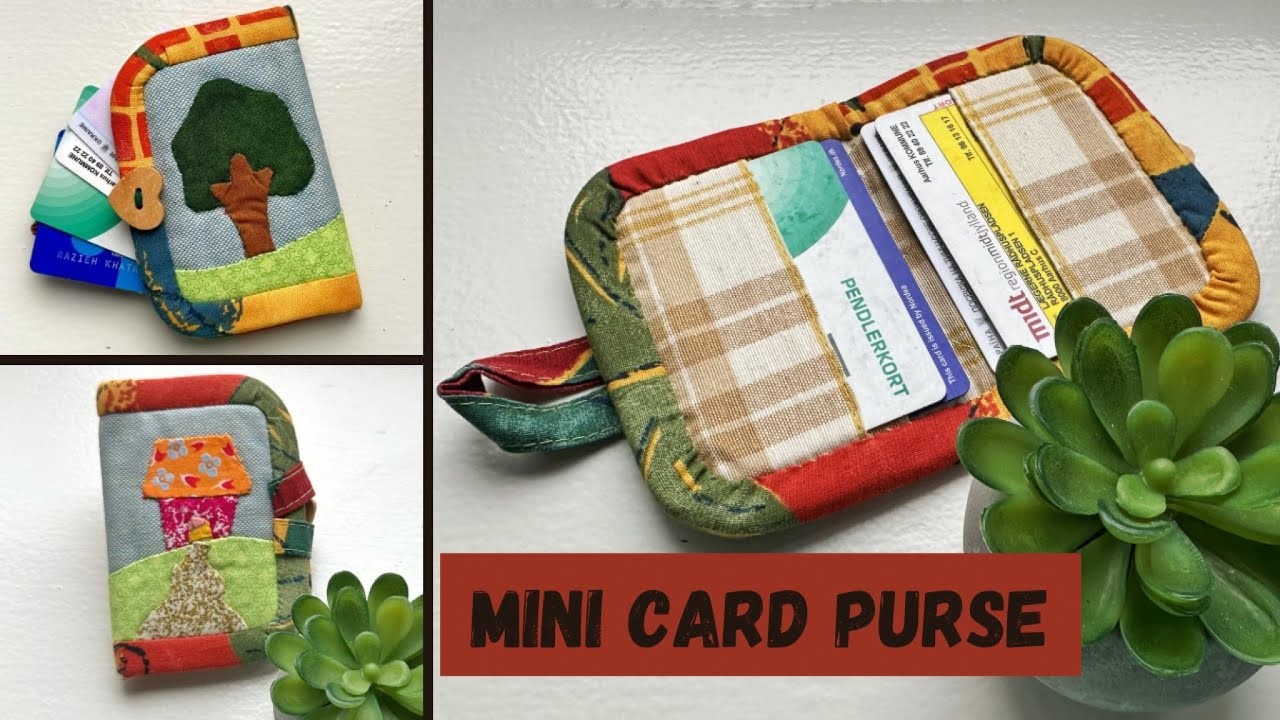 Easy diy slim card wallet — 4card holder sewing tutorial (sewing times