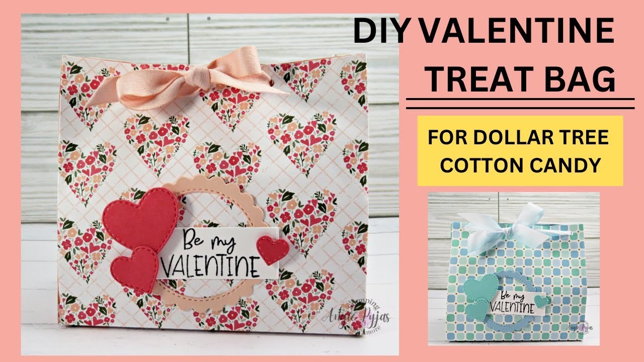 Easy Dollar Tree Cotton Candy Valentines Day Treat Bag fill it with your favorite valentine's treat