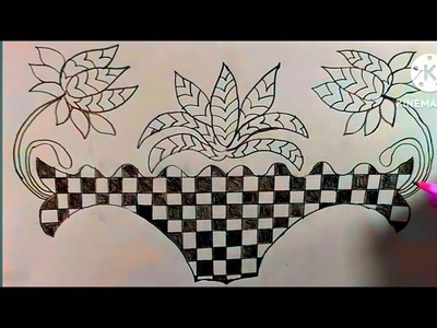 Flower Basket Drawing || How to Draw Flower Basket Step By Step || Flower Vase Drawing